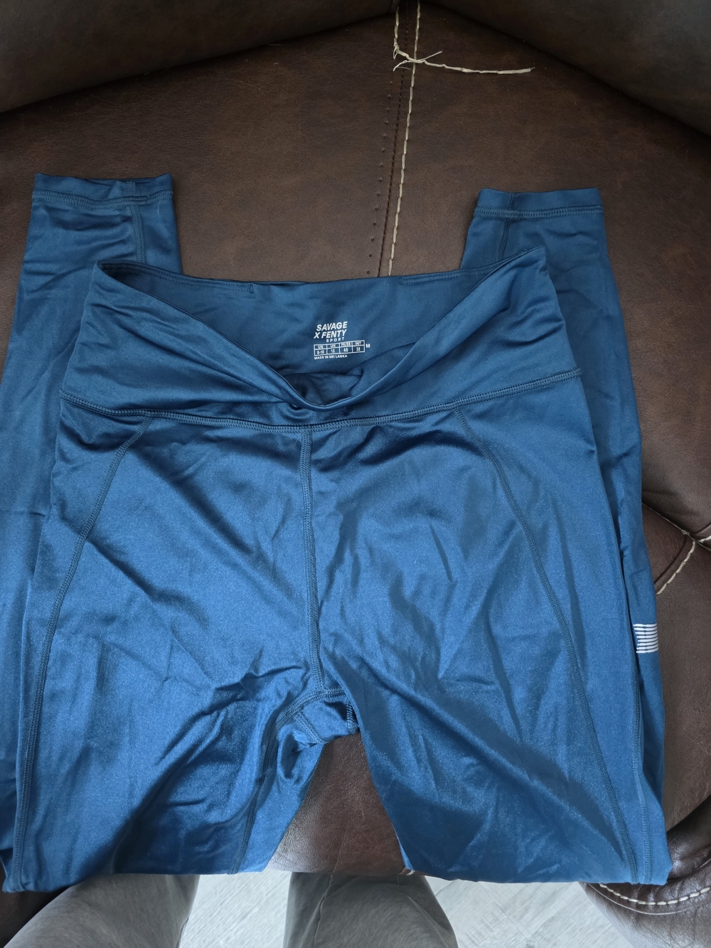 Savage X Fenty Teal Blue Leggings & Sports Bra